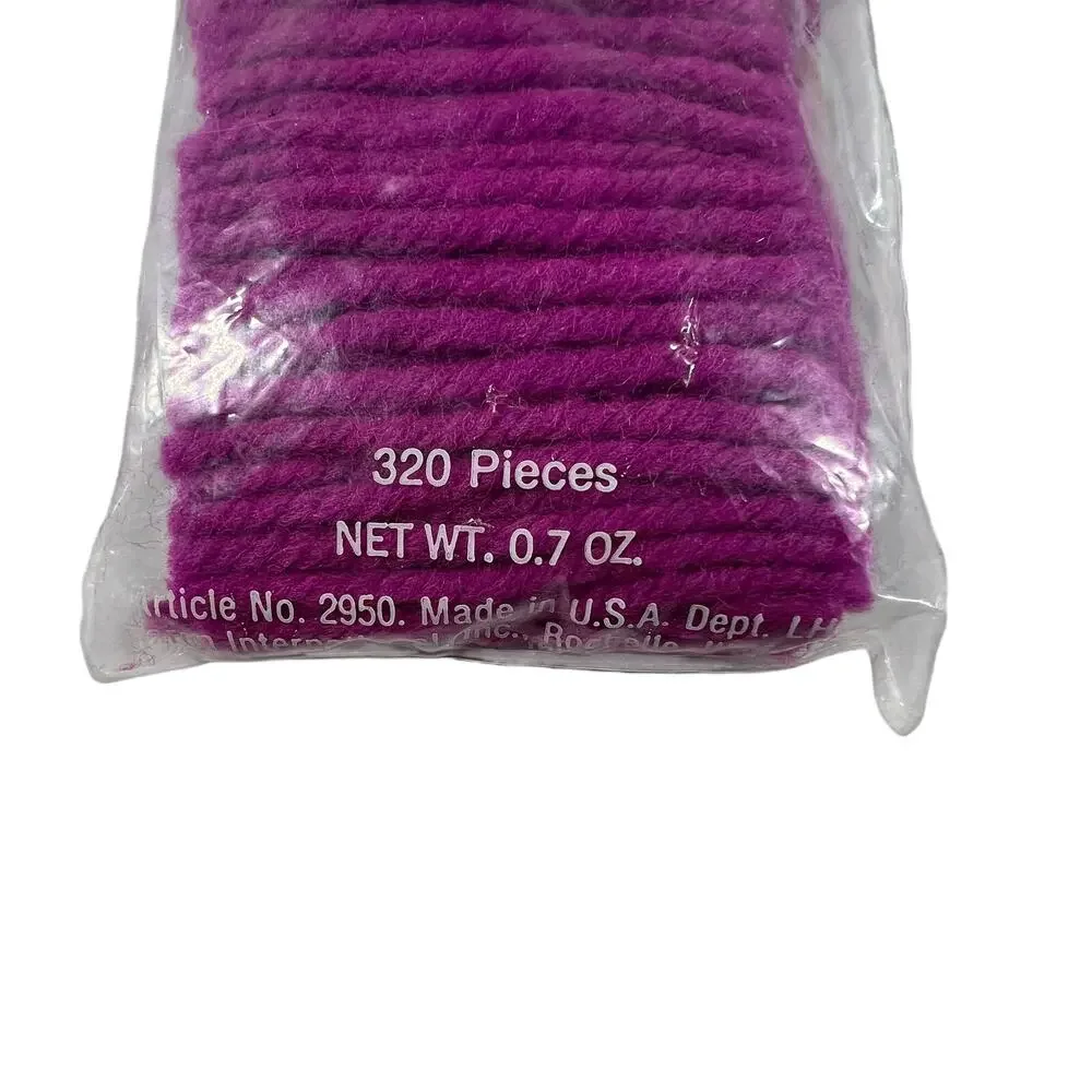 CARON Rug Yarn Lot of 20 Violet 0121 Acrilan Latch Hook 320 Pieces USA Sealed
